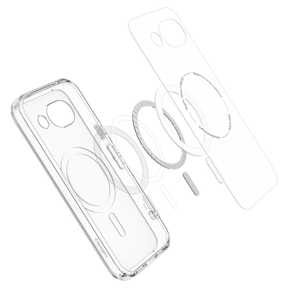 MagSafe-kuori Google Pixel 10a:lle, Spigen, Ultra Hybrid, Kirkas Valkoinen ACS11276