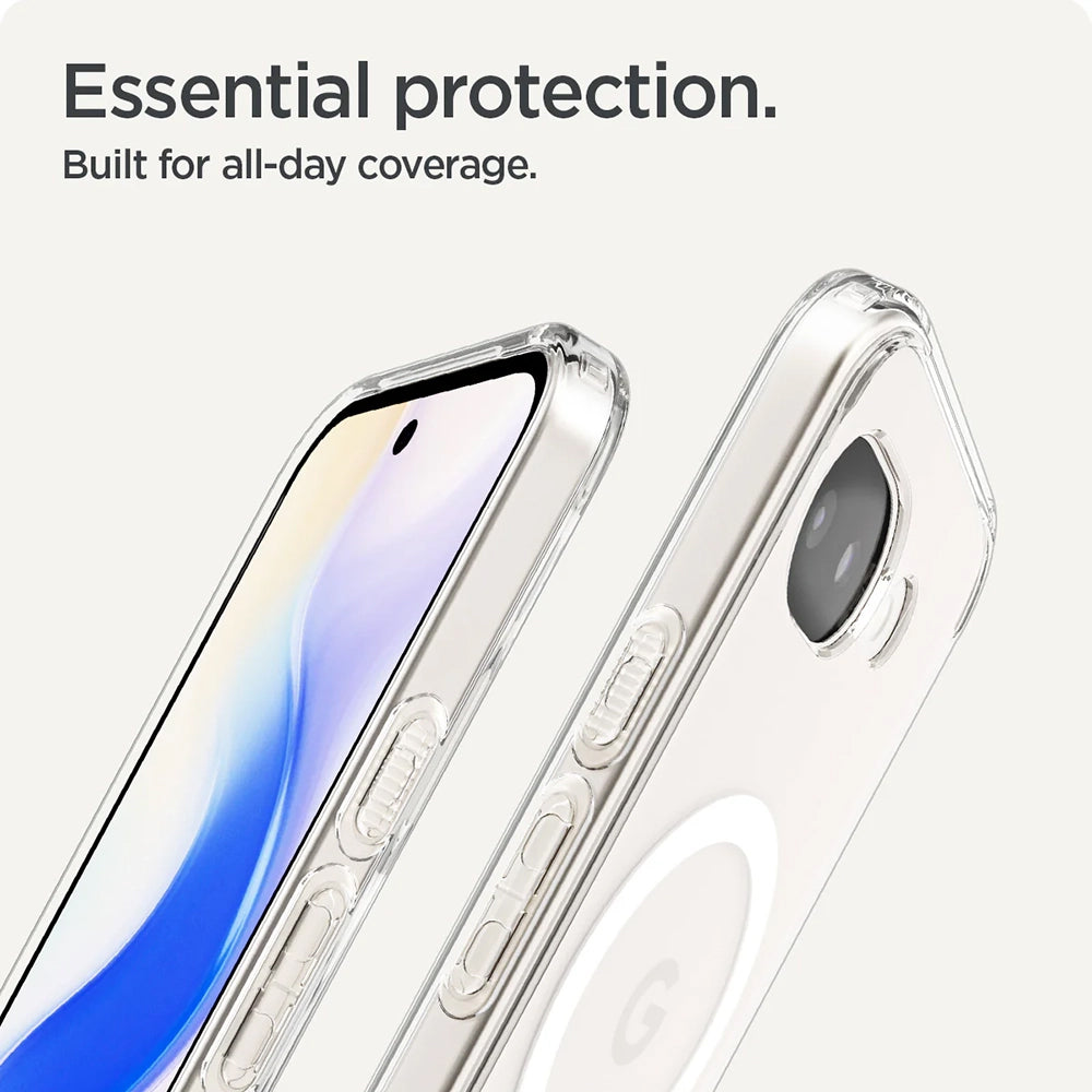MagSafe-kuori Google Pixel 10a:lle, Spigen, Ultra Hybrid, Kirkas Valkoinen ACS11276