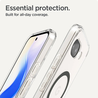 MagSafe-kotelo Google Pixel 10a:lle, Spigen, Ultra Hybrid, Harmaa Läpinäkyvä ACS11277