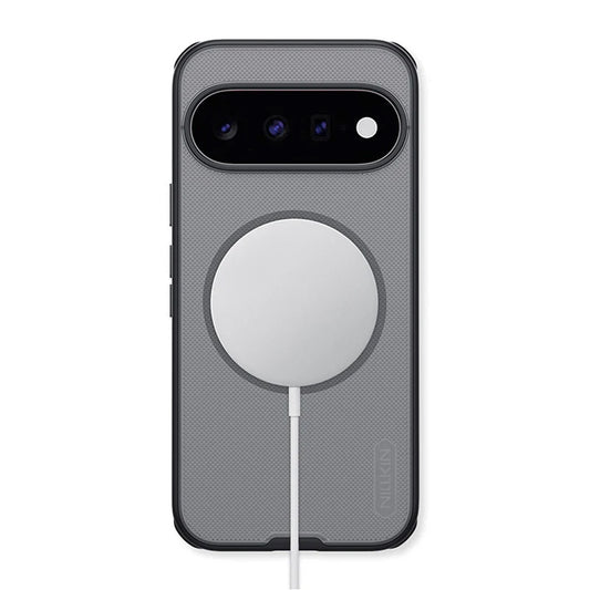 MagSafe-suojakuori Google Pixel 11 -puhelimelle, Nillkin Super Shield Pro, musta, läpikuultava satiinipinta