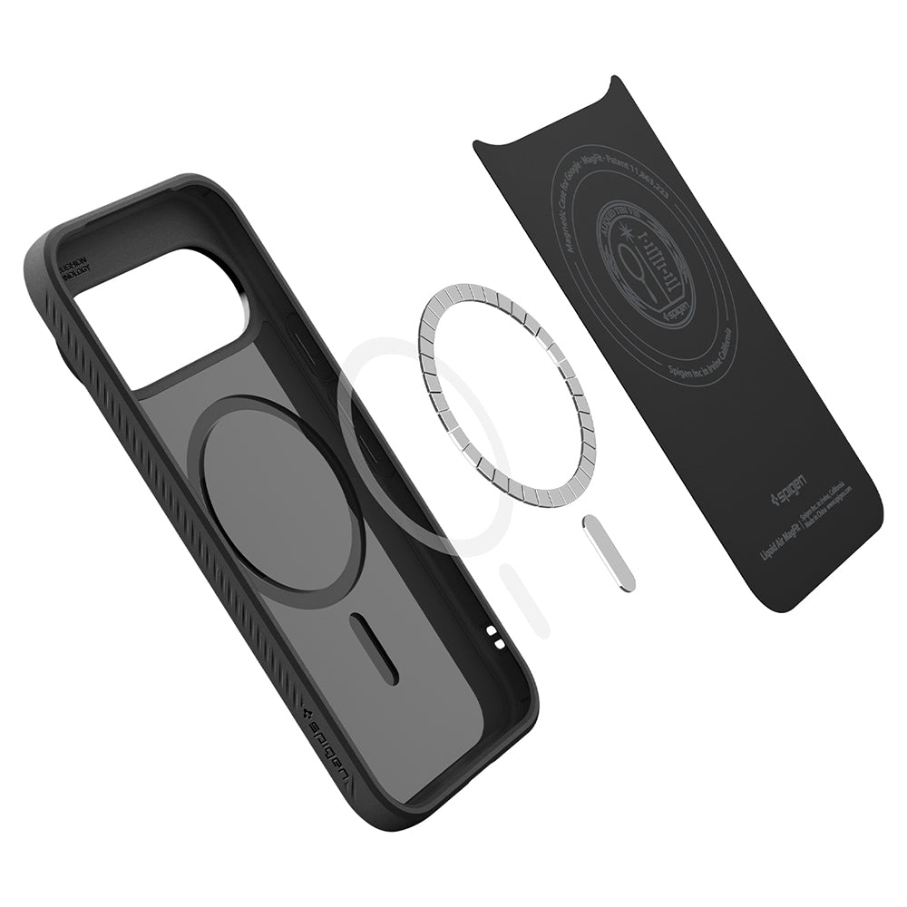 MagSafe-kuori Google Pixel 11 Pro:lle, Spigen, Liquid Air, Matta Musta ACS11429