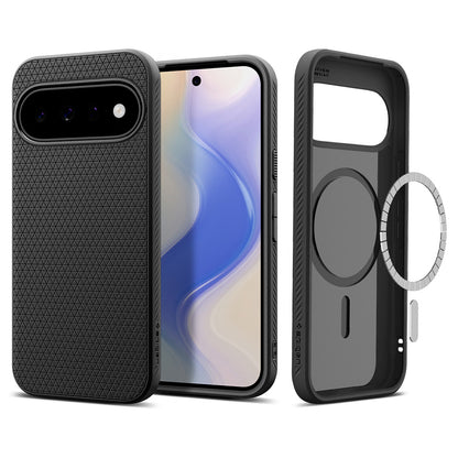 MagSafe-kuori Google Pixel 11:lle, Spigen, Liquid Air, Matta Musta ACS11439