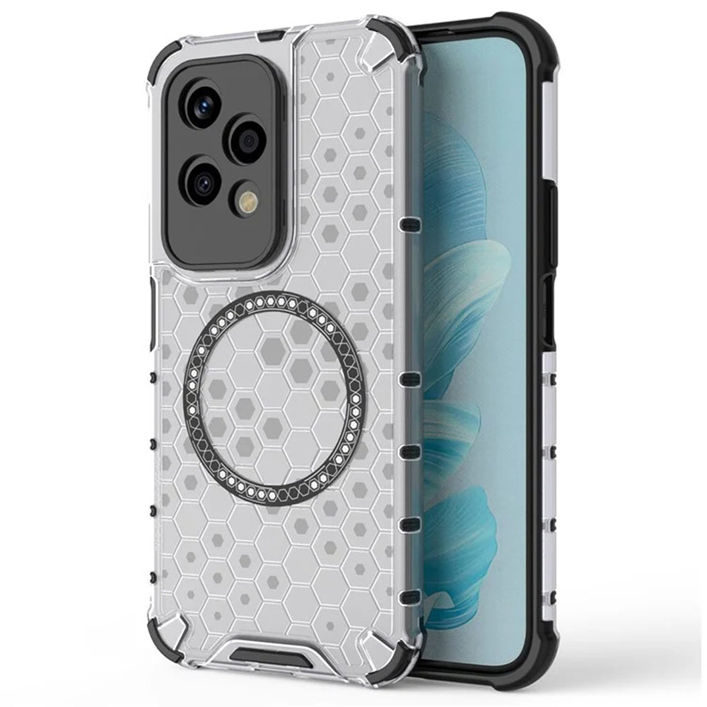 MagSafe-kuori Honor 200 Litelle, Techsuit, HoneyComb Shield, Valkoinen