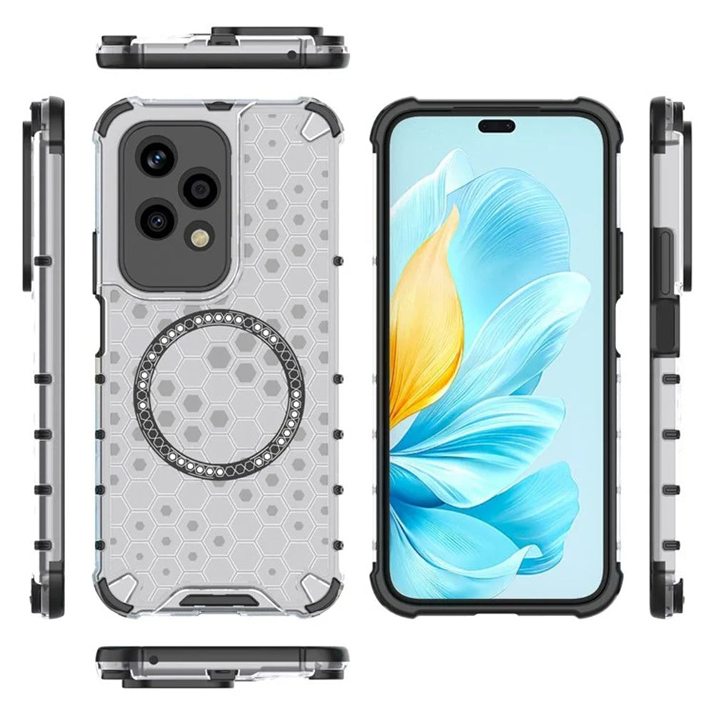 MagSafe-kuori Honor 200 Litelle, Techsuit, HoneyComb Shield, Valkoinen