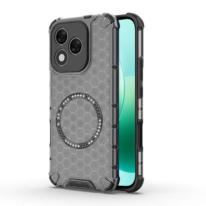 MagSafe-kuori Honor 400 Litelle, Techsuit, HoneyComb Shield, Musta
