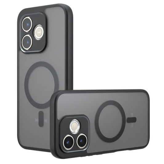 MagSafe-kotelo Honor 600 Lite -puhelimelle, Techsuit, PureFrost, Satinoitu Musta