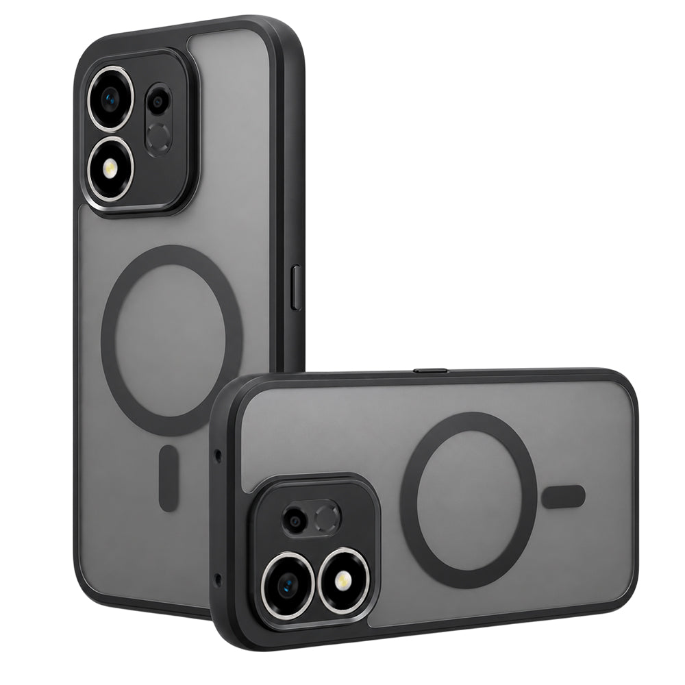MagSafe-kuori Honor 600 Smartille, Techsuit, PureFrost, Musta satiini