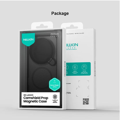 MagSafe-kuori Honor Magic8 Pro:lle, Nillkin, CamShield Prop, Musta Läpinäkyvä