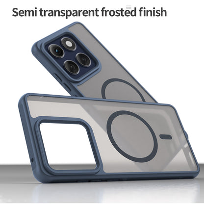 MagSafe Case for Motorola Edge 60 Pro, Techsuit, HaloFrost II (Big Lens Hole), Navy Blue