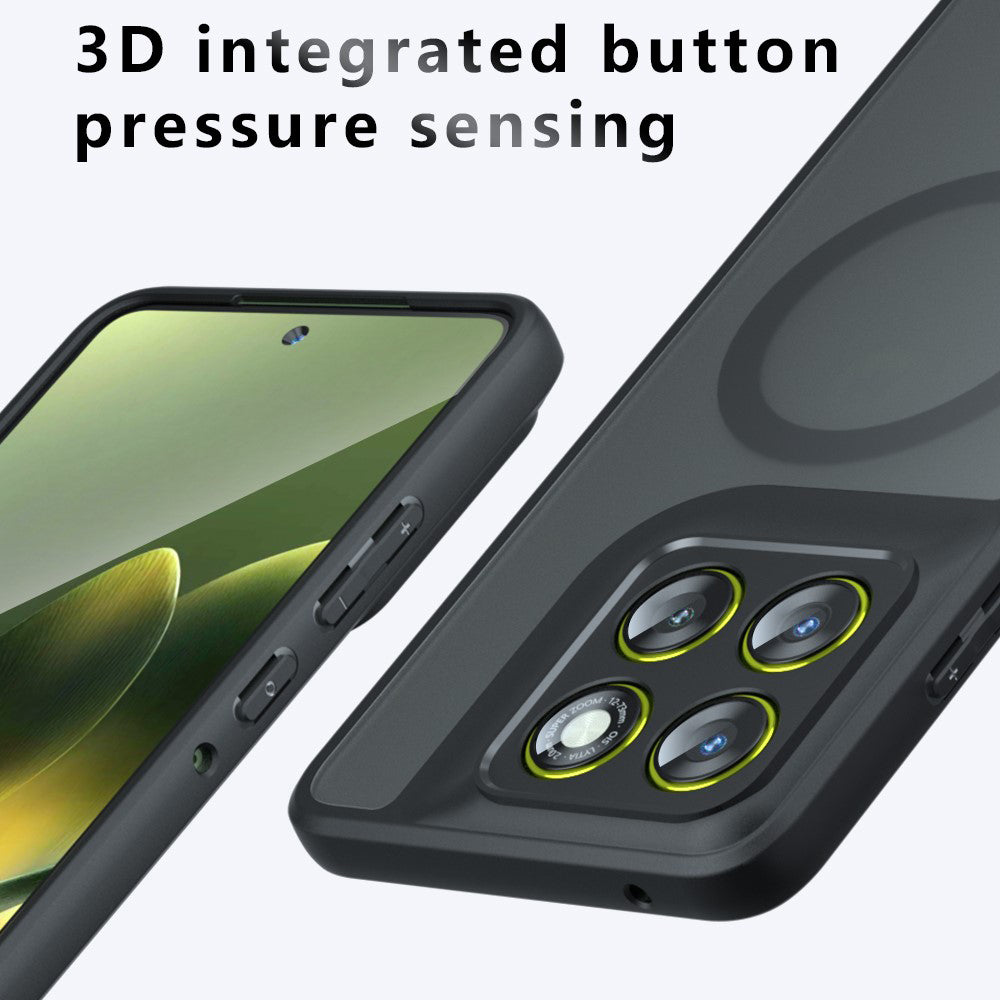 MagSafe-kuori Motorola Edge 70 Fusionille, Techsuit, PureFrost, Musta satiini