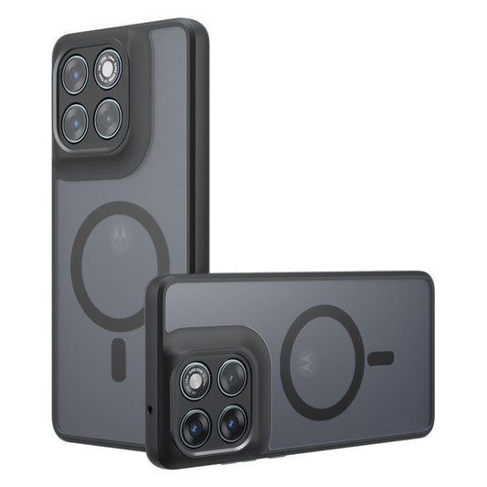 MagSafe-kuori Motorola Edge 70 Fusionille, Techsuit, PureFrost, Musta satiini