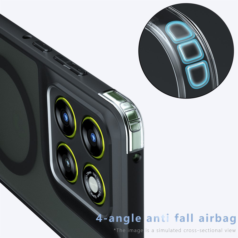 MagSafe-kuori Motorola Edge 70 Fusionille, Techsuit, PureFrost, Musta satiini