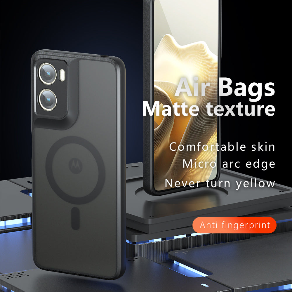 MagSafe-kotelo Motorola Moto G06:lle, Techsuit, PureFrost, Satinoitu Musta