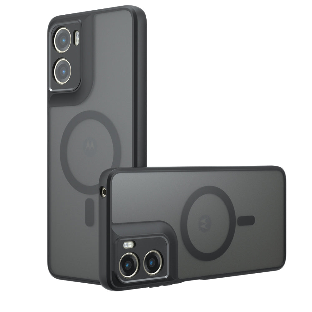MagSafe-kotelo Motorola Moto G06:lle, Techsuit, PureFrost, Satinoitu Musta
