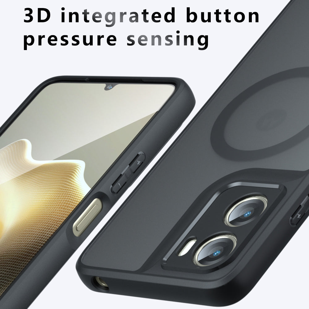MagSafe-kotelo Motorola Moto G06:lle, Techsuit, PureFrost, Satinoitu Musta