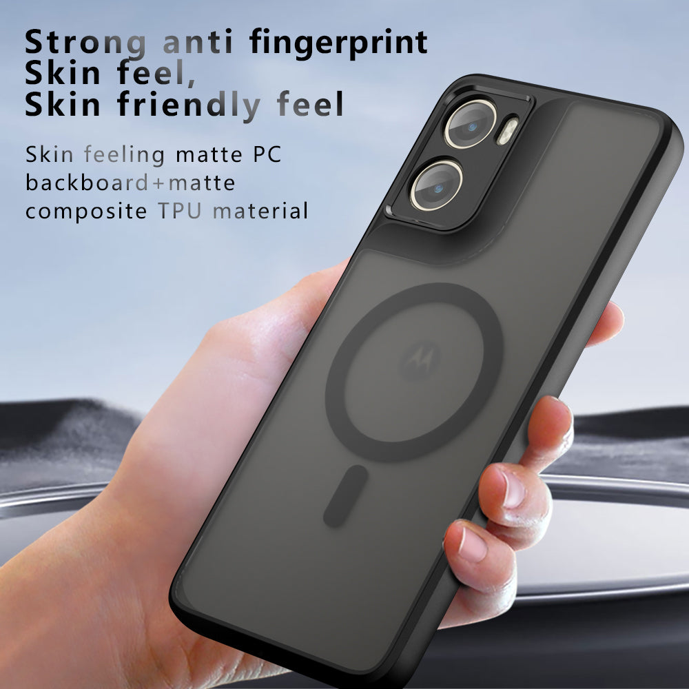 MagSafe-kotelo Motorola Moto G06:lle, Techsuit, PureFrost, Satinoitu Musta
