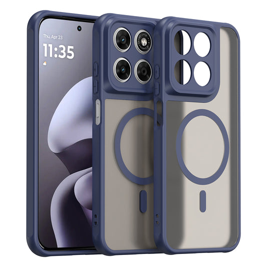 MagSafe-kuori Motorola Moto G87 / G77 / G67:lle, Techsuit, HaloFrost II, Laivastonsininen