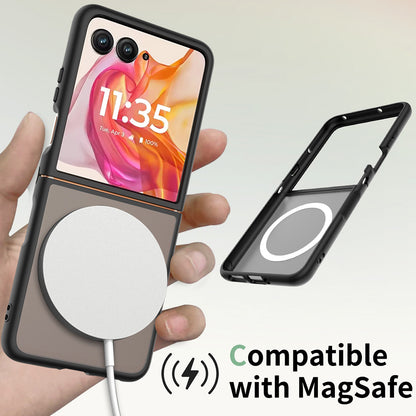 MagSafe-kuori Motorola Razr 70 Plus / Razr 50 Ultra, Techsuit, PureFrost, Musta satiini