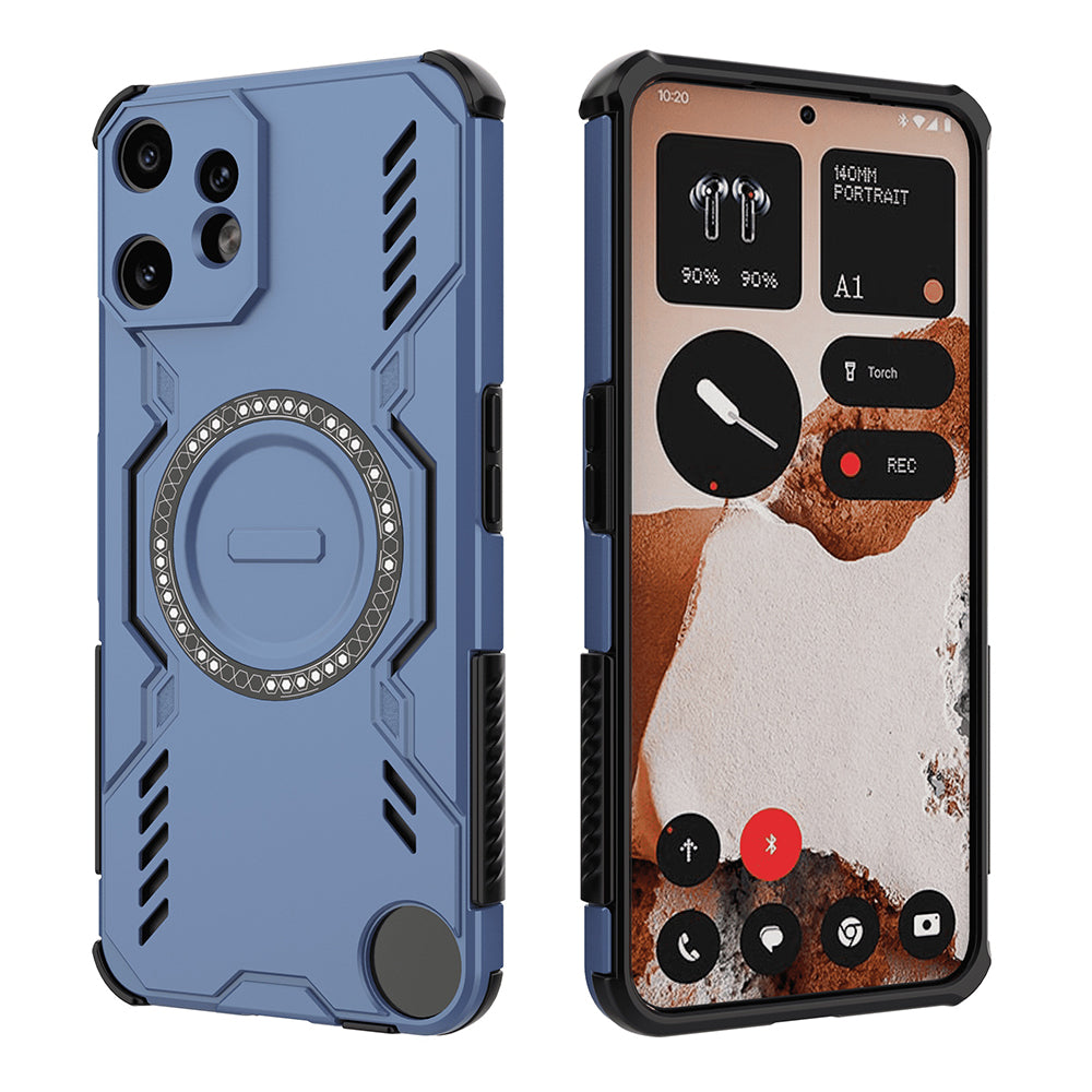 MagSafe Case for Nothing CMF Phone 2 Pro, Techsuit, ArmorMag, Blue