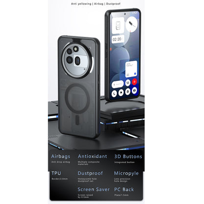 MagSafe-kuori Nothing Phone (3a) Pro:lle, Techsuit, PureFrost, Musta