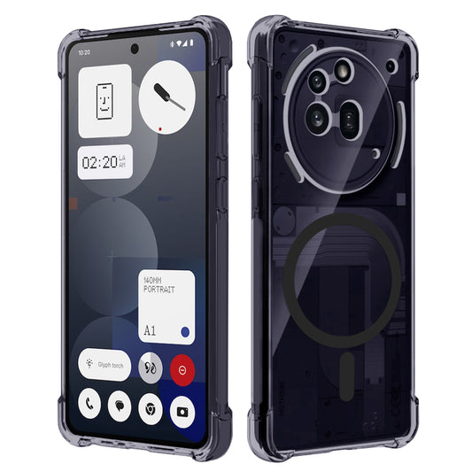 MagSafe-kuori Nothing Phone (3a) Pro:lle, Techsuit, Iskunkestävä Kirkas, Savunvärinen