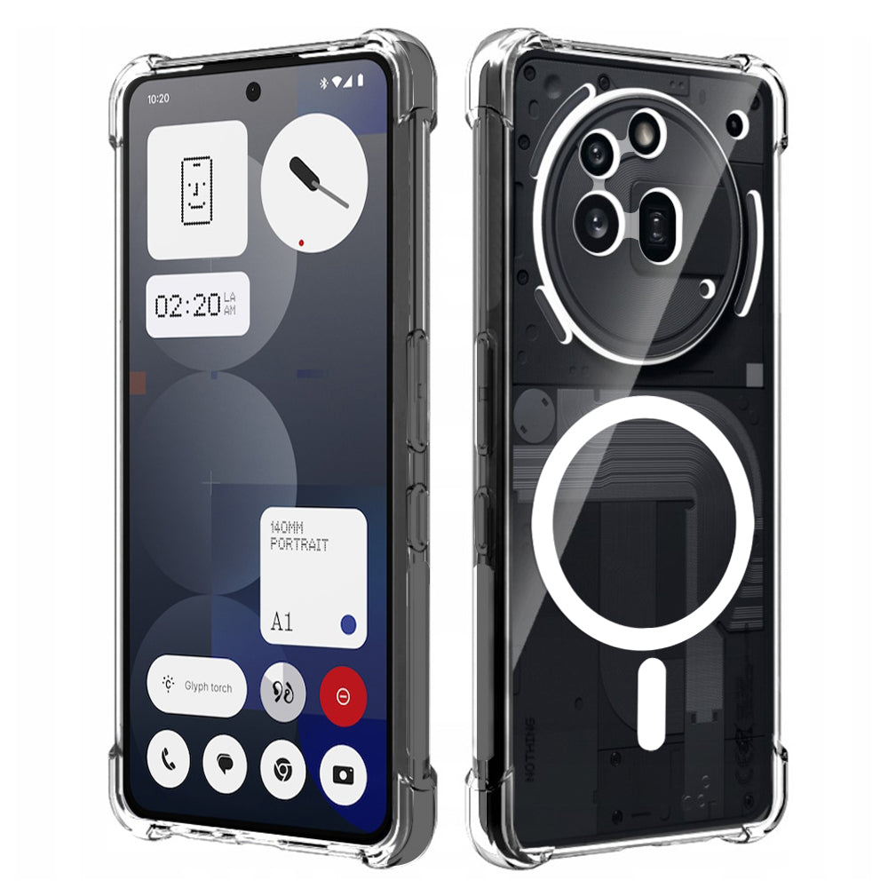 MagSafe-kuori Nothing Phone (3a) Pro:lle, Techsuit, Iskunkestävä, Läpinäkyvä