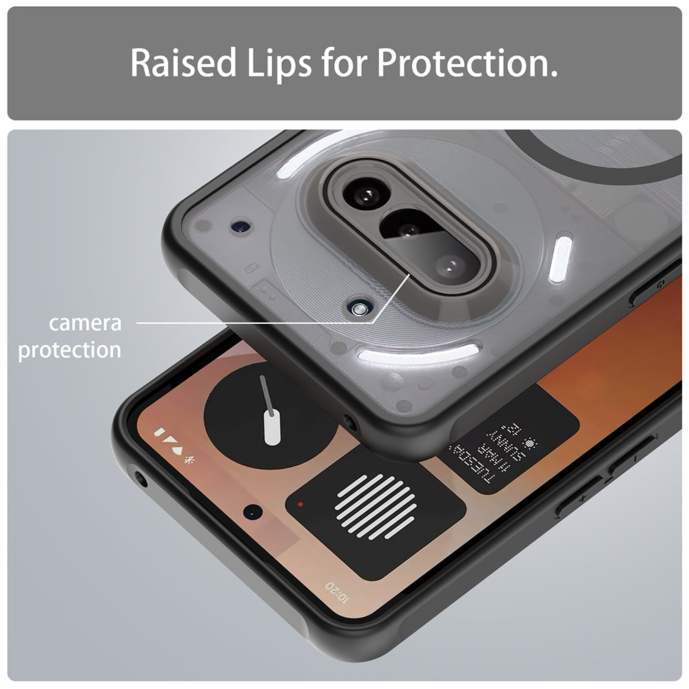 MagSafe-kuori Nothing Phone (3a):lle, Techsuit, HaloFrost II, Musta