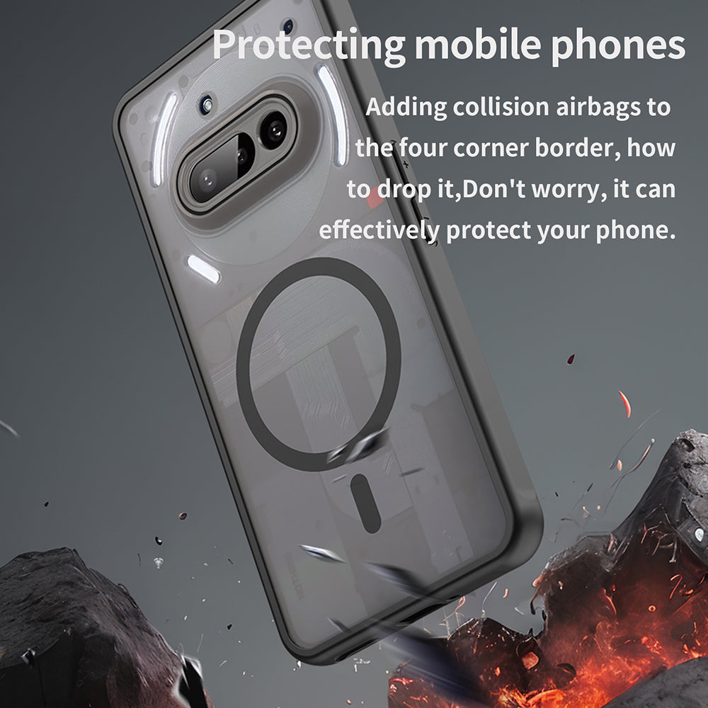 MagSafe-kuori Nothing Phone (3a):lle, Techsuit, HaloFrost II, Musta