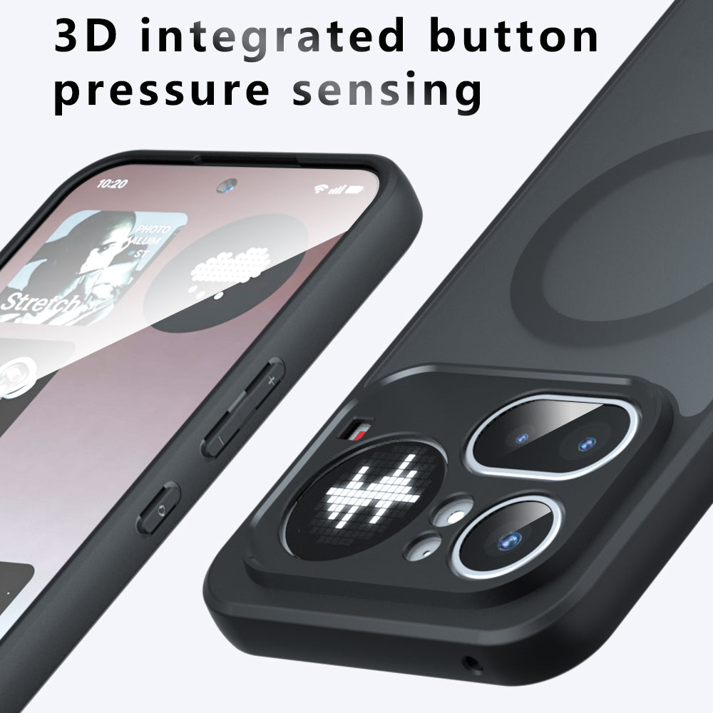 MagSafe-kuori Nothing Phone (4b):lle, Techsuit, PureFrost, satiinimusta