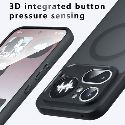 MagSafe-kuori Nothing Phone (4b):lle, Techsuit, PureFrost, satiinimusta