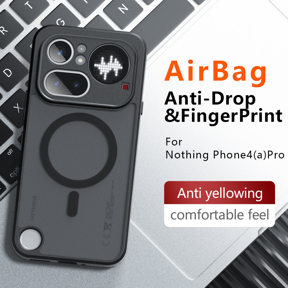 MagSafe-kuori Nothing Phone (4b):lle, Techsuit, PureFrost, satiinimusta
