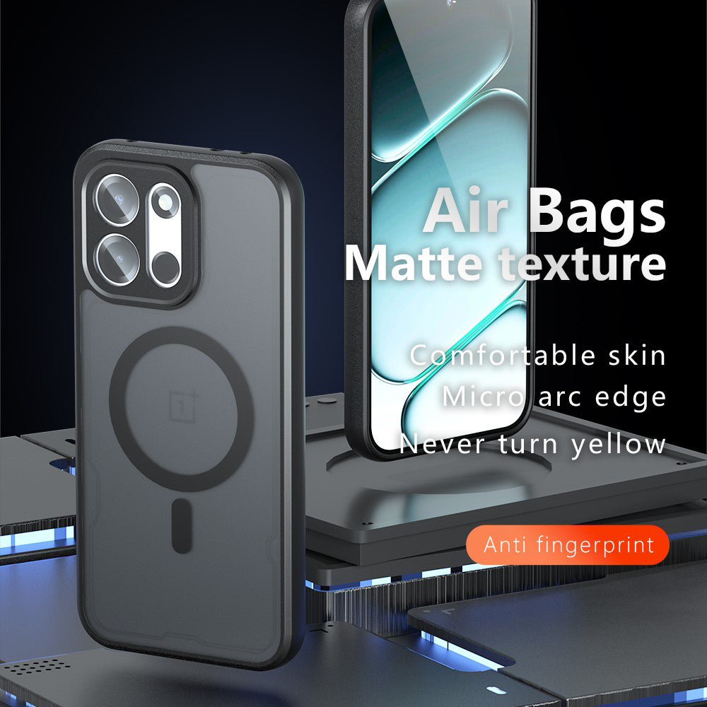 MagSafe-kuori OnePlus Nord 6:lle, Techsuit, PureFrost, satiinimusta