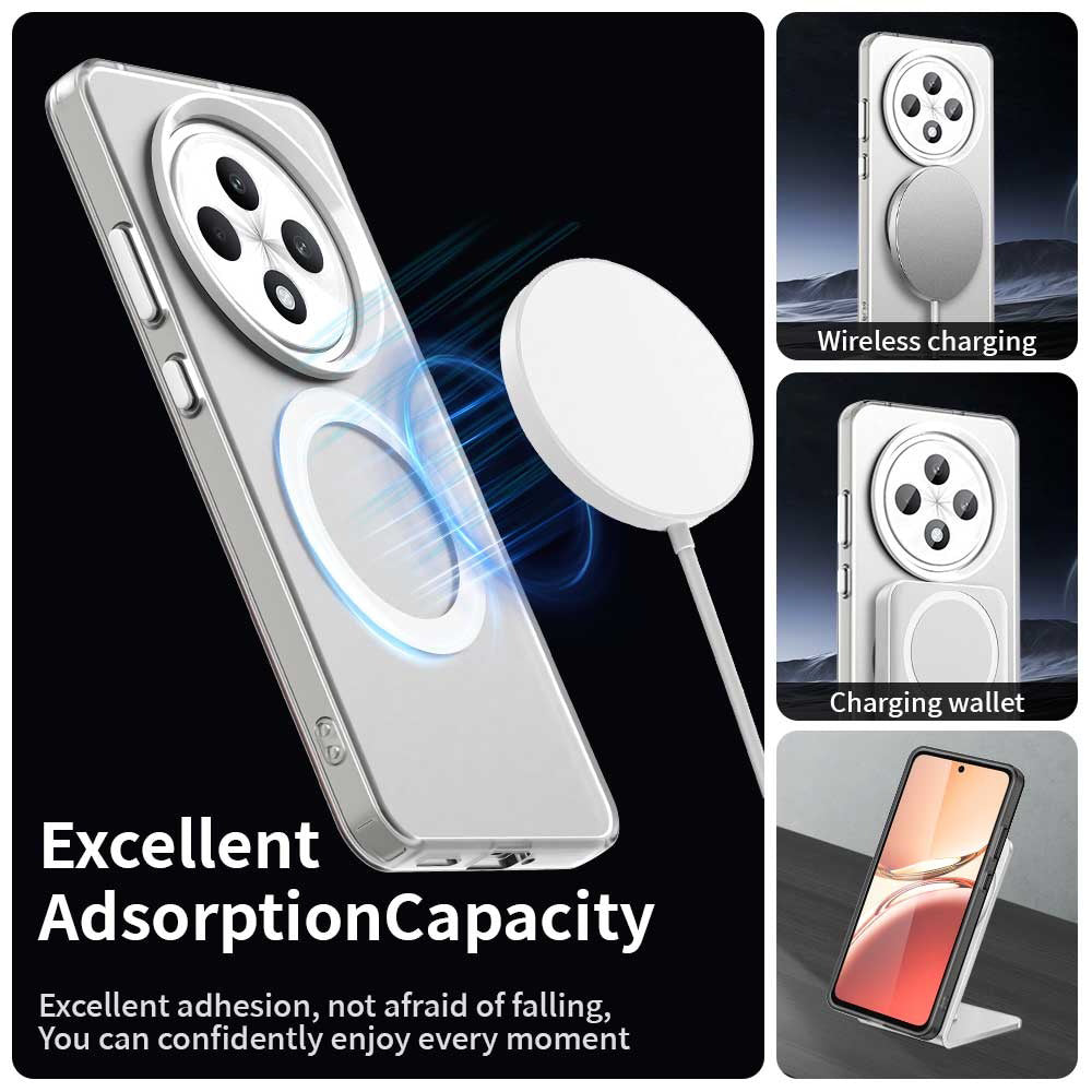 MagSafe-kuori Oppo A3 4G / A3 5G:lle, Techsuit, CandyCase, Valkoinen