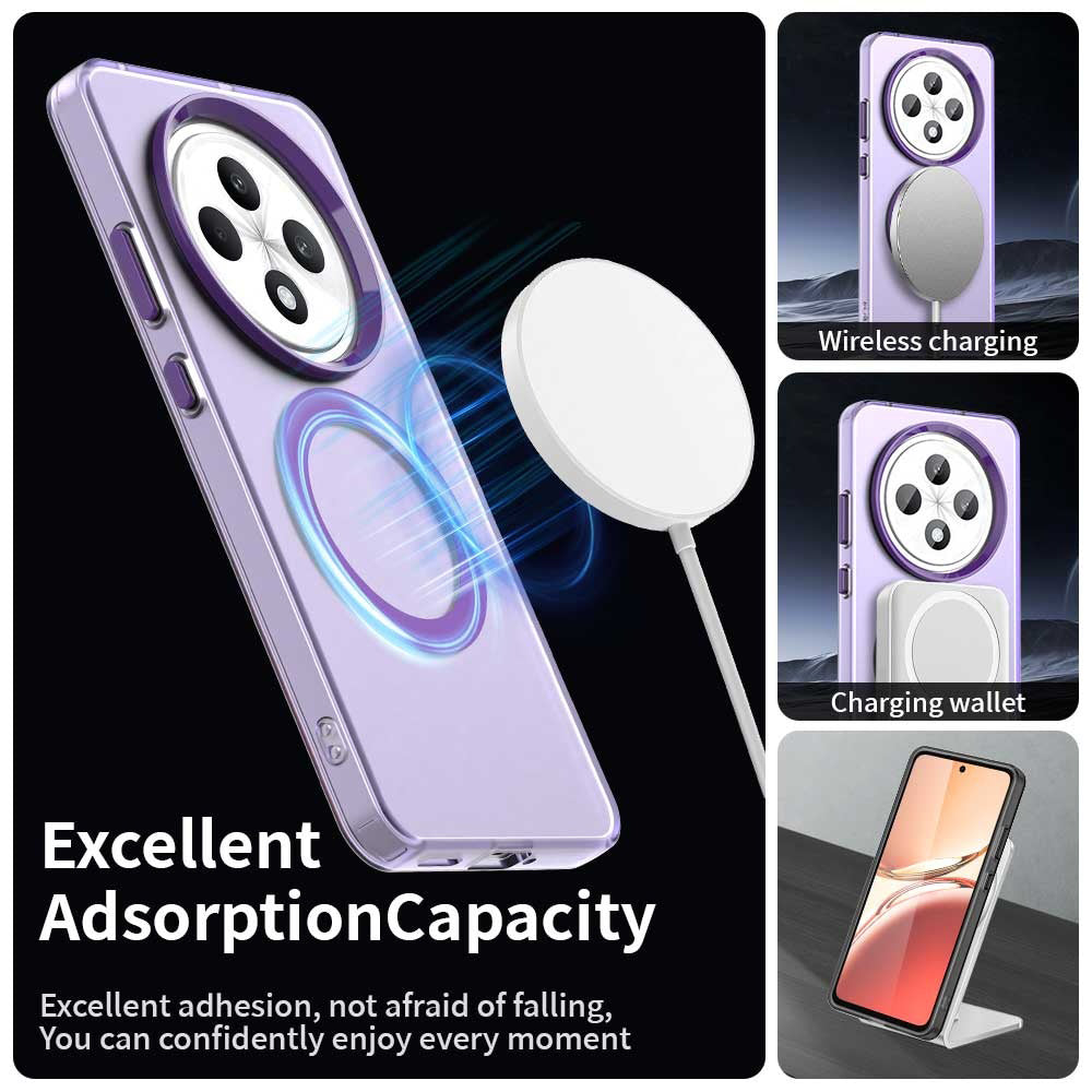 MagSafe-kuori Oppo A3 4G / A3 5G:lle, Techsuit, CandyCase, Violetti
