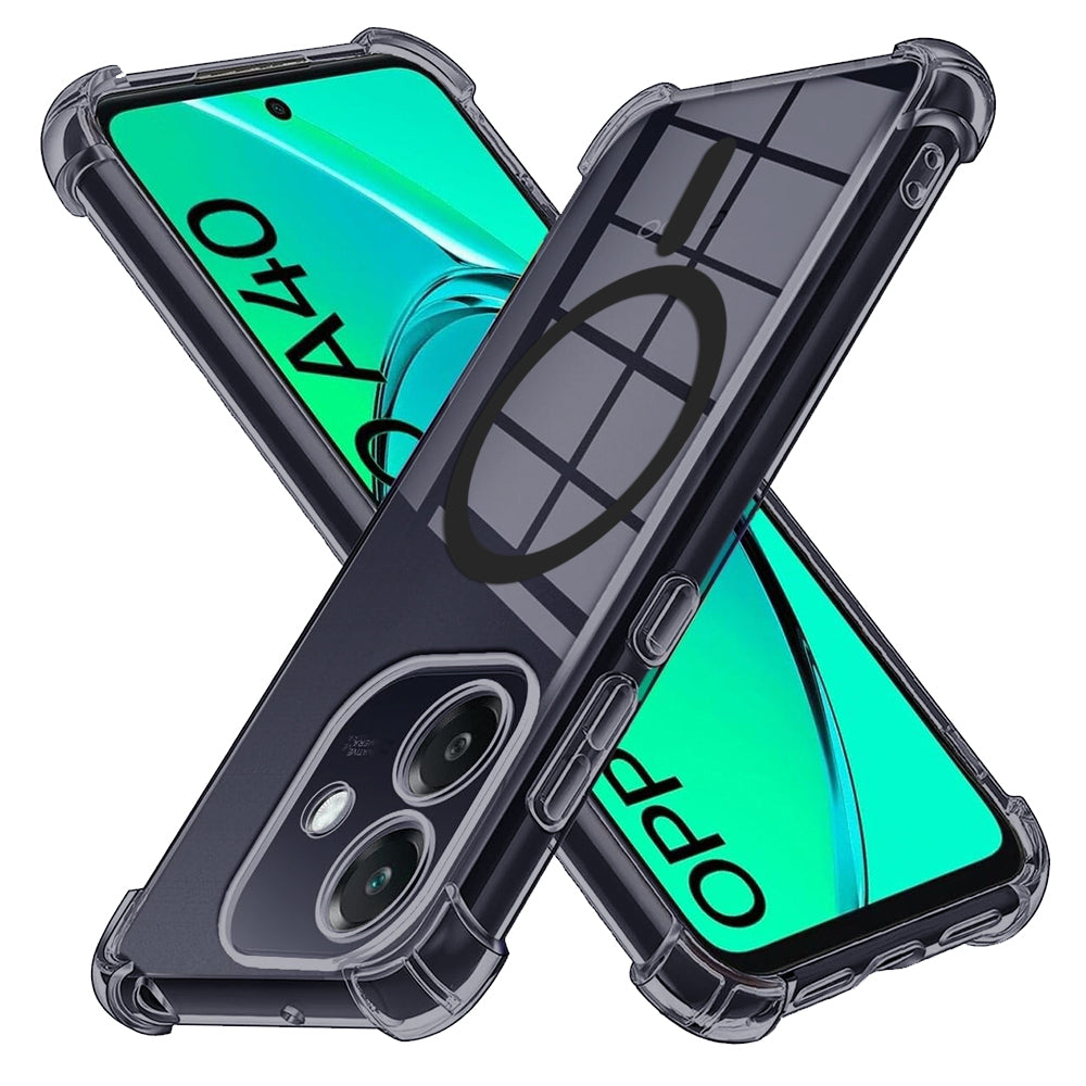 MagSafe-kuori Oppo A3 4G:lle, Techsuit, Iskunkestävä Kirkas, Savunvärinen