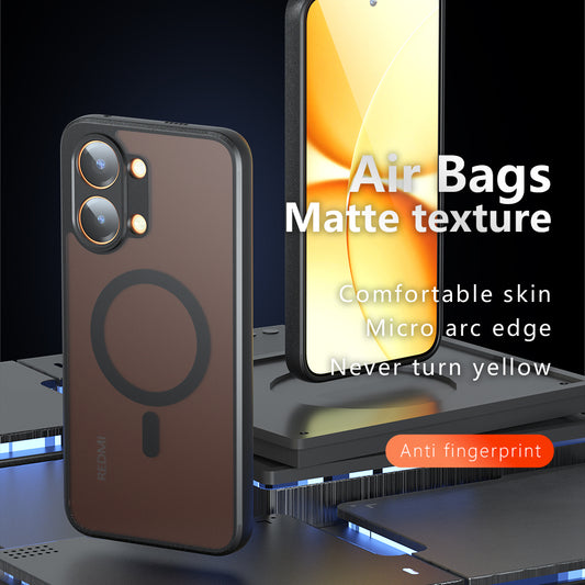MagSafe-kuori Oppo A6k 4G / A6x 4G / A6x, Techsuit, PureFrost, satiinimusta