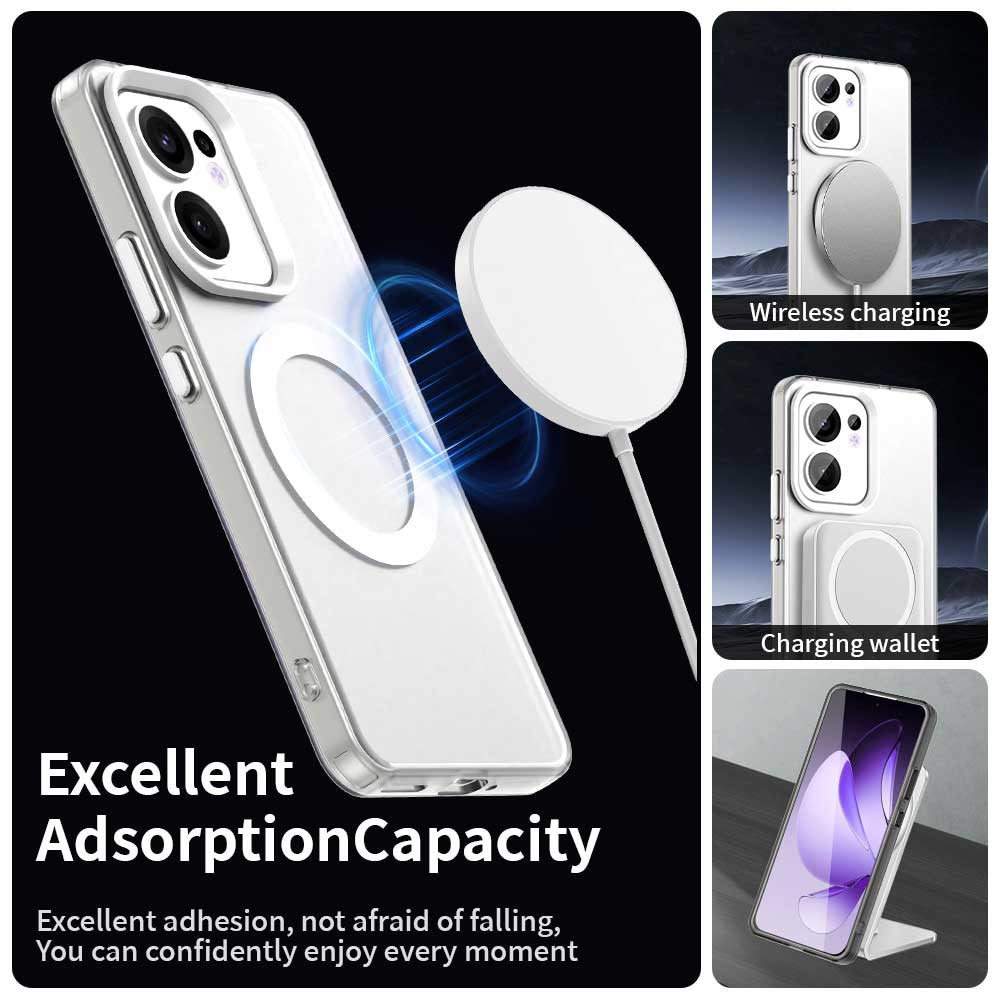 MagSafe-kuori Oppo Reno13 FS 5G / Reno13 F 4G / Reno13 F, Techsuit, CandyCase, Valkoinen