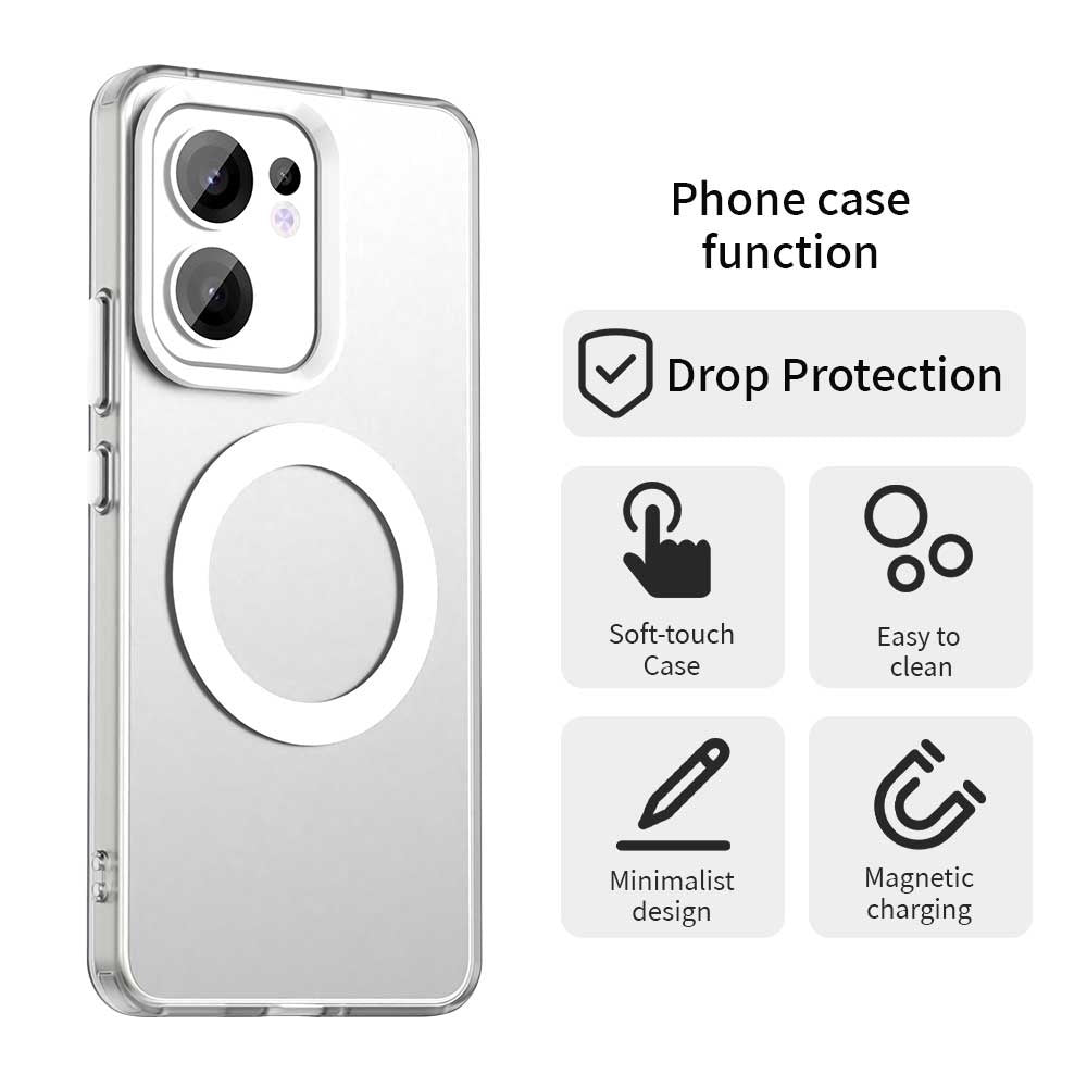 MagSafe-kuori Oppo Reno13 FS 5G / Reno13 F 4G / Reno13 F, Techsuit, CandyCase, Valkoinen