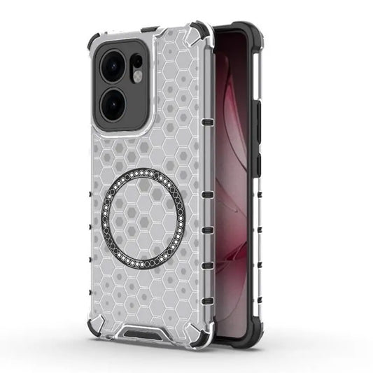 MagSafe-kuori Oppo Reno13 FS 5G / Reno13 F 4G / Reno13 F, Techsuit, HoneyComb Shield, Valkoinen