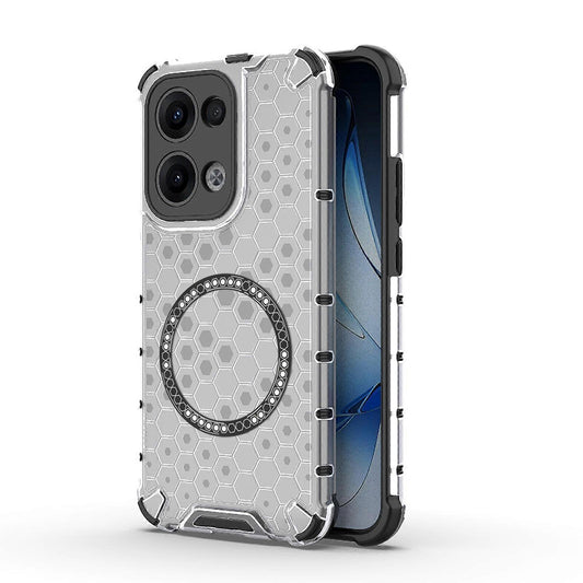 MagSafe-kuori Oppo Reno13:lle, Techsuit, HoneyComb Shield, Valkoinen