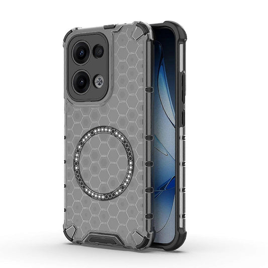 MagSafe-kuori Oppo Reno13:lle, Techsuit, HoneyComb Shield, Musta