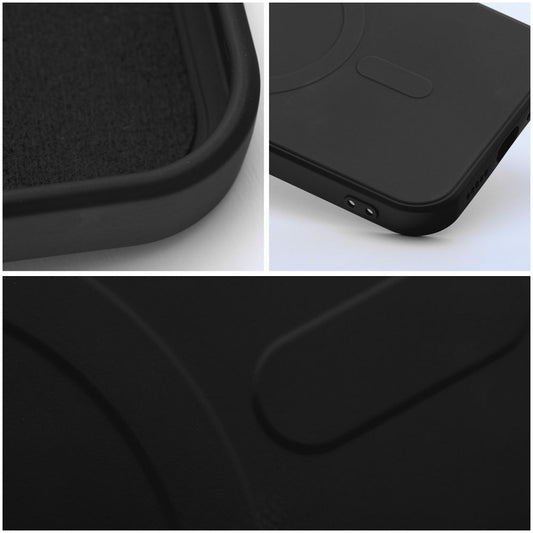 MagSafe-kuori Samsung Galaxy A36 A366:lle, OEM, Silicone Mag, Musta