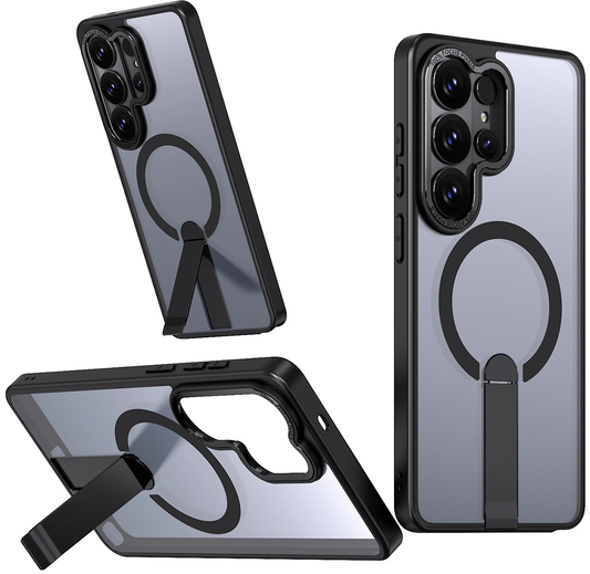 MagSafe Case for Samsung Galaxy S26 Ultra S948, Hybrid Armor, X with Stand, Black