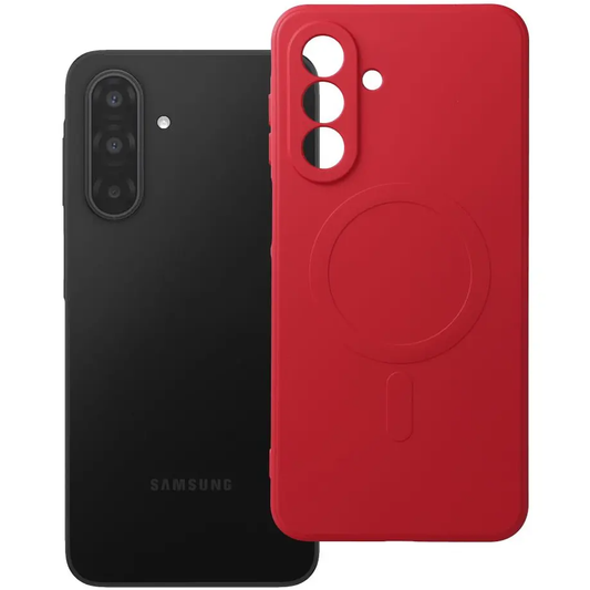 MagSafe-suojakuori Samsung Galaxy A18 / A17 4G / A17 5G:lle, OEM, silikoninen Mag, punainen