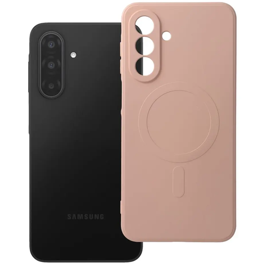 MagSafe-suojakuori Samsung Galaxy A18 / A17 4G / A17 5G:lle, OEM, Silikoni Mag, Vaaleanpunainen