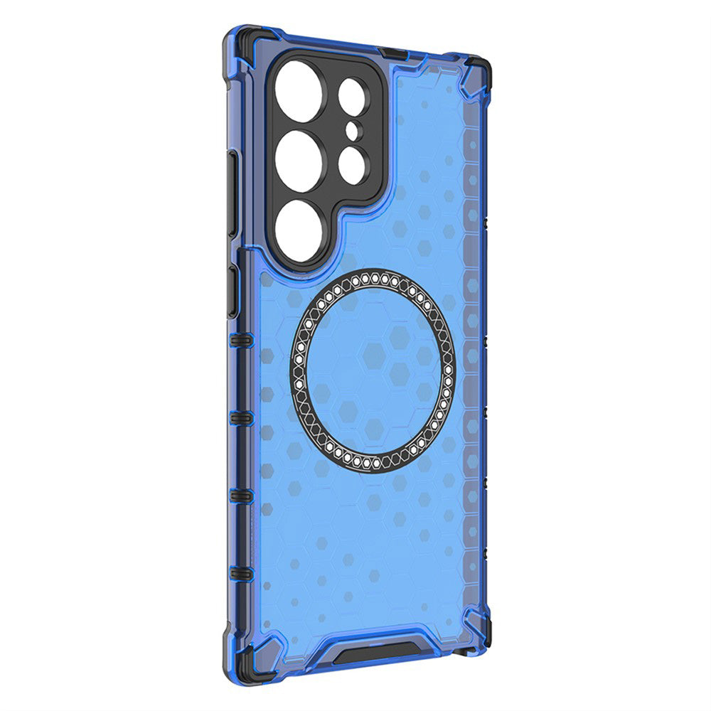 MagSafe-kuori Samsung Galaxy S24 Ultra S928:lle, Techsuit, HoneyComb Shield, Sininen