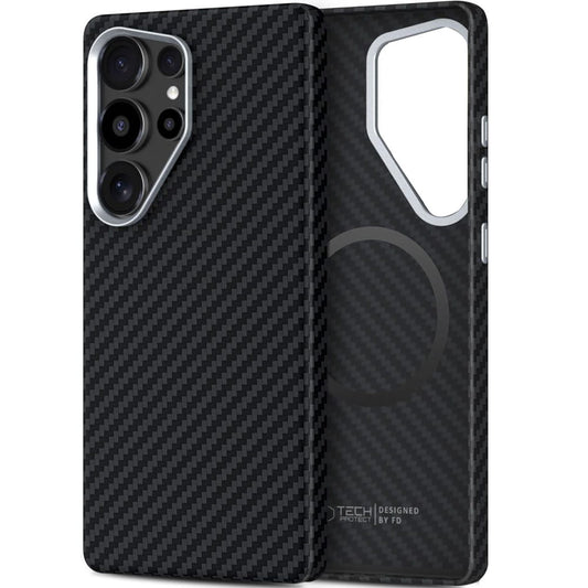 MagSafe-kotelo Samsung Galaxy S25 Ultra S938:lle, Tech-Protect, Ion Carbon, Musta
