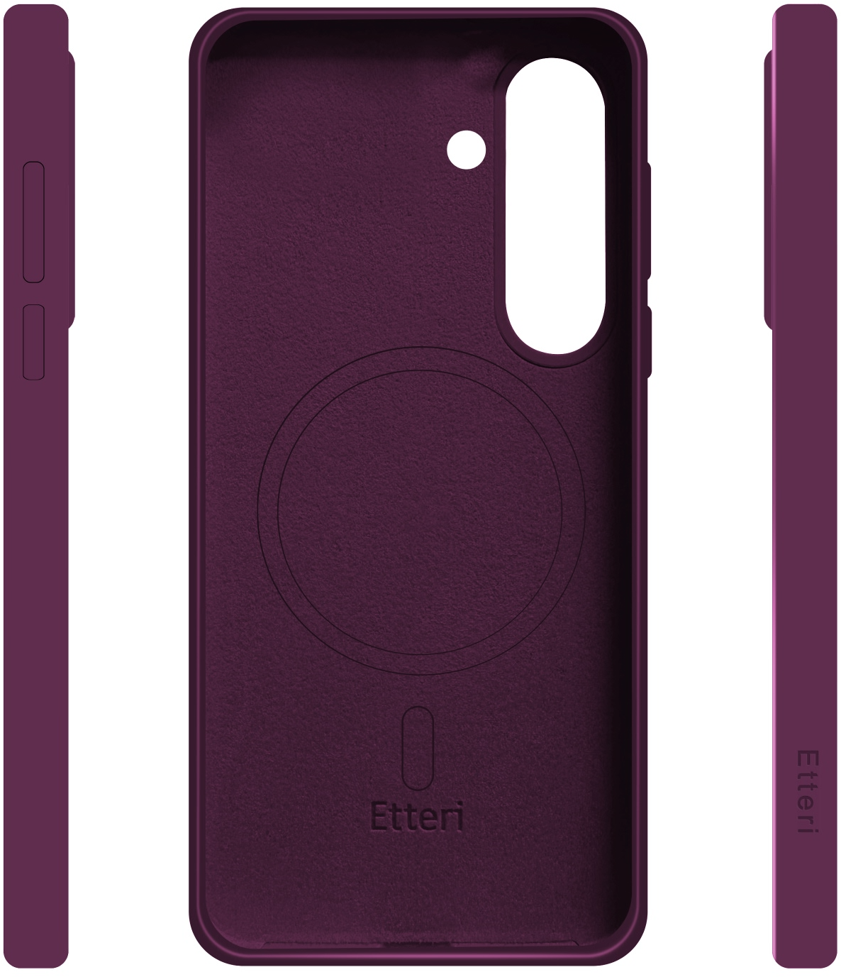 MagSafe-kuori Samsung Galaxy A57 5G:lle, Etteri, Silicone Mag, Viininpunainen