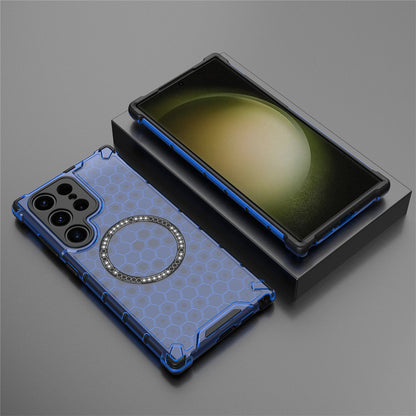 MagSafe-kuori Samsung Galaxy S25 Ultra S938:lle, Techsuit, HoneyComb Shield, Sininen