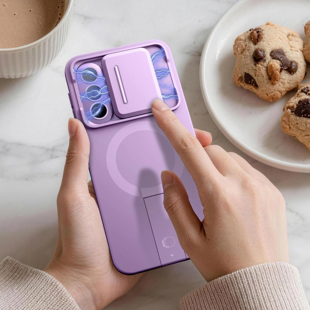 MagSafe Case for Samsung Galaxy A57 5G, Tech-Protect, Kevlar Aura, Violet